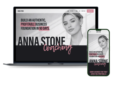 Bold Pink Coaching Website Template Girl Boss Style