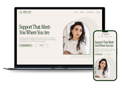 Green Therapist Canva Website Template