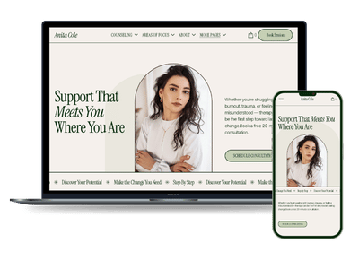 Green Therapist Squarespace Template