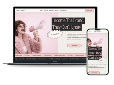 Pink Agency Portfolio Website Template