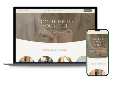 Warm Toned Yoga Squarespace Template